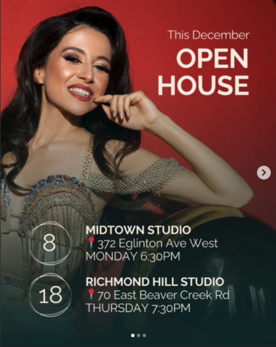 Dance open house social media carousel