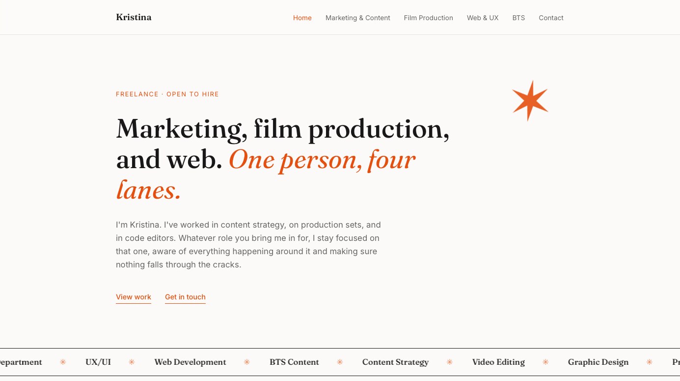 This portfolio site