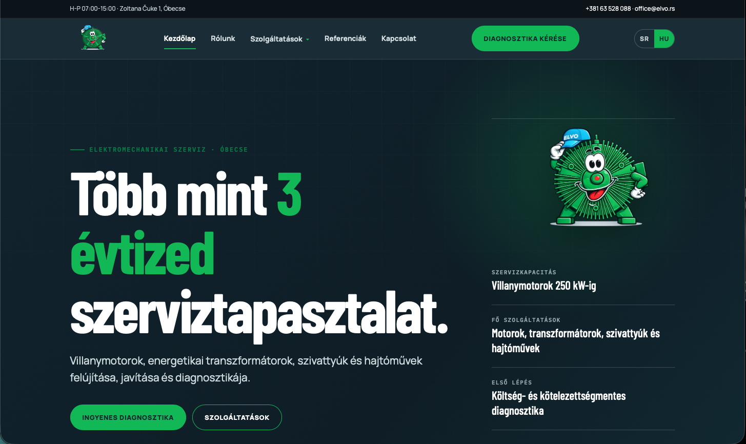 ELVO website design