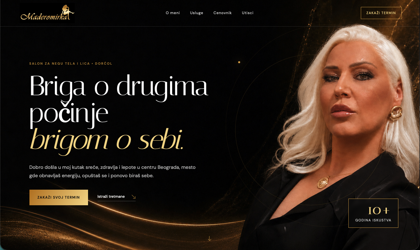 Maderomirka website design