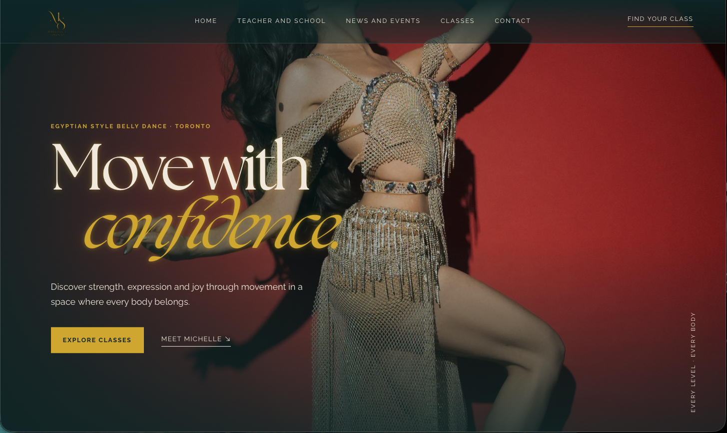 MS Belly Dance website design