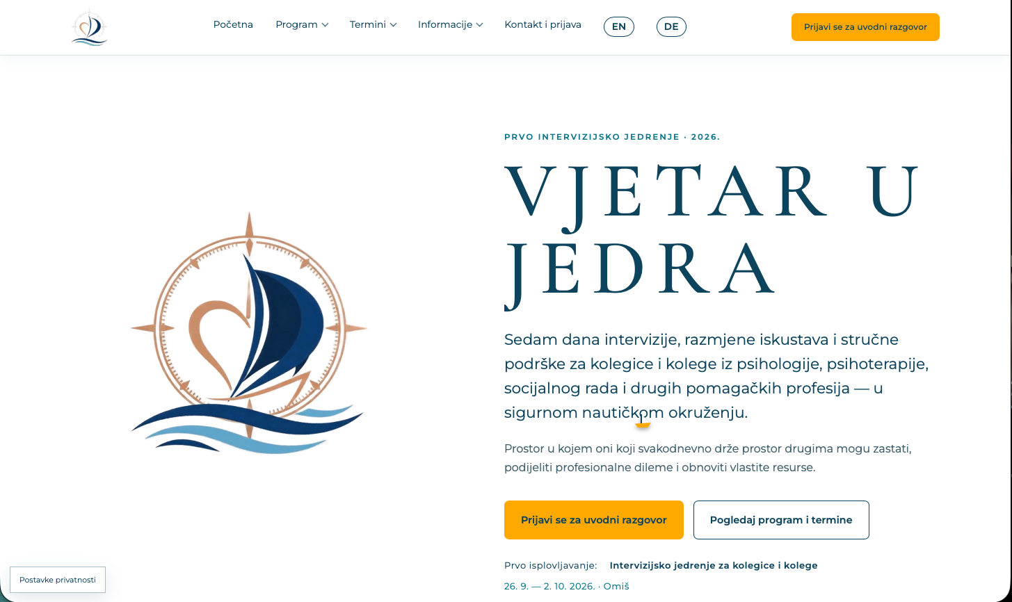 Vjetar u jedra website design
